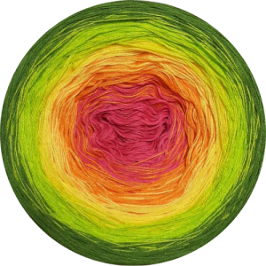 Ombrelek B155 "Lotus flower" - fuksja, pomarańczowy, żółty, zieleń neonowa, zielony groszek